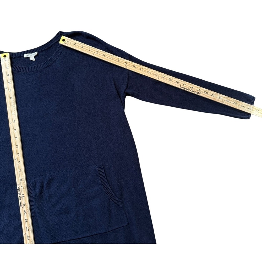 Eileen‎ Fisher Navy Longline Organic Cotton Blend Sweater Small - Picture 6 of 9